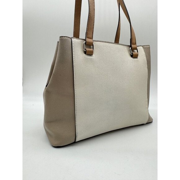 Guess Trixy faux-leather medium tote shopper bag - Taupe /Beige (Used) - Picture 9 of 12